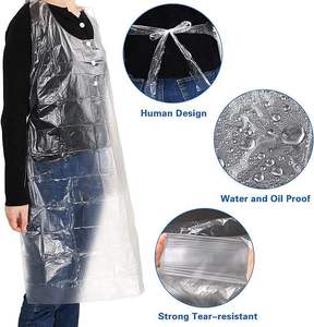 Delantal Desechable para Adultos y Ancianos, Impermeable y Resistente al Aceite, de Plástico Transparente y Largo, sin Mangas, de PE - Product Image 6