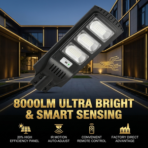 Farola Solar LED de Alta Eficiencia 6000K, Iluminación Solar para Exteriores con Capacidad para 2-3 Días de Lluvia, Ideal para Proyectos - Product Image 1