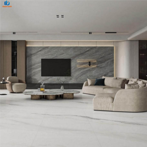 Precio de Fábrica, Losa de Piedra Sinterizada Pulida de 900x1800mm, Aspecto de Mármol Blanco, Dorado y Gris, Baldosa de 9mm para Piso de Comedor Interior - Product Image 5