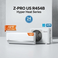Pompe à chaleur Hyper SEER 24 Z-PRO US R454B Série Energy Star -13F Chauffage Contrôle WiFi Climatiseur Split pour Hôtels et Utilisation Extérieure