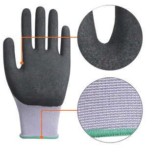 قفازات ENTE SEGURITY أوروبية 15G مصنوعة من النايلون سبانديكس المعتمدة من الاتحاد الأوروبي (CE) وتتميز بتشطيبات رمالية ونيتريلية - Product Image 6