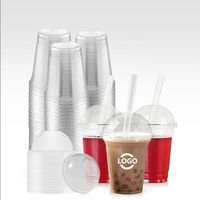Vasos Desechables PLA/PET de 10/12/14/16/20/24/32oz con Logotipo Personalizado, 3 Opciones de Tapa, Estilo Moderno, para Café Frío y Agua, Hechos en Vietnam