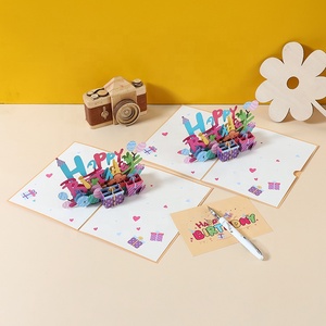 Numero fai da te biglietti <span class=keywords><strong>di</strong></span> auguri 3d <span class=keywords><strong>di</strong></span> buon <span class=keywords><strong>compleanno</strong></span> con mini biglietto per la scrittura - Product Image 3