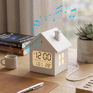 Horloge numérique d'alarme pour <span class=keywords><strong>enfant</strong></span> avec affichage LCD, design mignon de dessin animé, pour table de chevet ou bureau, idéale pour la décoration intérieure, promotion économique, cadeau, avec RCC - Product Image 3