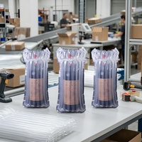 Sac gonflable à colonnes d'air antichoc pour bouteille de vin rouge, protection antichoc réutilisable pour emballage
