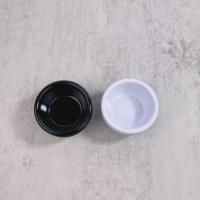 Petit bol ramequin en plastique mélamine de couleur blanche noire personnalisée 1.5 oz