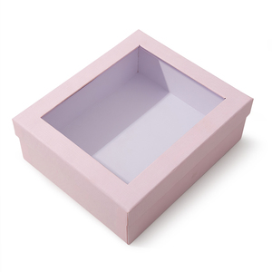 กล่องของขวัญทรงสี่เหลี่ยมแบบพลิกเปิดได้ ดีไซน์ใหม่ หน้าต่าง PVC สีดำ ทำจากกระดาษแข็งแข็งแรง ปิดด้วยแม่เหล็ก ฝาใส กล่องบรรจุภัณฑ์แบบกำหนดเอง หรูหรา - Product Image 4