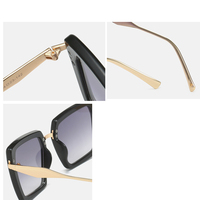Lunettes de soleil tendance 2025, monture en métal élégante, UV400, lunettes de soleil surdimensionnées de luxe, boutique pour femmes, Lentes De Sol