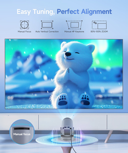 Pour projecteur mini HY300 Pro Plus 720P 290 ANSI Correction automatique de la distorsion trapézoïdale Manuelle 8K BT & WiFi 6 Android 14 - Product Image 2