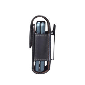 กระเป๋าคาดเอวใส่โทรศัพท์มือถือหนังวัวสองชั้นสำหรับ Samsung, ซองหนังพลิกหน้าจอพับได้พร้อมคลิปหนีบเข็มขัดเหล็ก - Product Image 4