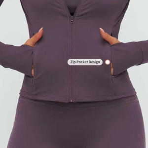 เสื้อแจ็คเก็ตออกกำลังกายระบายอากาศได้ดี พิมพ์โลโก้ได้  สำหรับวิ่งกลางแจ้ง ฝึกซ้อม กันลม ทรงเข้ารูป มีซิปและกระเป๋า เหมาะสำหรับเล่นกีฬาและฟิตเนส - Product Image 5