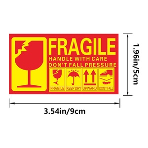 300pcs Acrylic chống thả dính Hộp Nhãn dán mong manh mục cảnh báo nhãn không thả không nhấn xử lý nhãn dán - Product Image 6