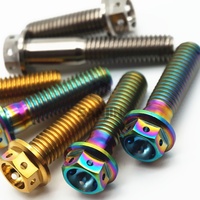 Ensemble de vis et boulons à tête hexagonale à bride en titane zingué S-J M6x10-75mm résistant à la corrosion pour la rénovation de moto (8/12 pièces)