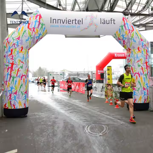 Arche publicitaire gonflable personnalisée, arches d'entrée gonflables, ligne <span class=keywords><strong>de</strong></span> départ/arrivée pour courses automobiles, marathons, événements sportifs et sponsorisés - Product Image 6