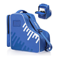 Sacs de patins à roulettes en polyester personnalisés pour enfants et adultes Sacs de transport de patins à glace de qualité supérieure avec poche pour chaussures de ski à bandoulière
