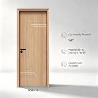 Porte en WPC, imperméable, anti-termites, sans formaldéhyde, résistante à l'humidité, écologique, pré-montée, design moderne, salle de bain, cuisine, chambre
