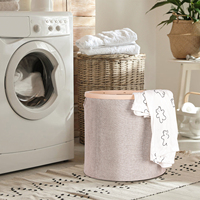 Panier à linge pliant panier de rangement en tissu usage domestique et poignées Style stockage Smart Home Storage Box
