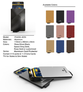 Porte-cartes de crédit CardHoda, design minimaliste, 6 pouces, sans fermeture, couleur noire, 50g - Product Image 2