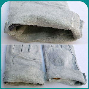 Gants de soudage courts en cuir de vachette double couche, paume entière non doublée, pour l'industrie du soudage à l'arc - Product Image 4