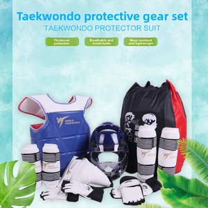 Set di Protezioni Sportive per Taekwondo e Boxe, Unisex, Cinque Pezzi con Maschera Facciale, Motivo Maya, per Adulti e Bambini - Product Image 4