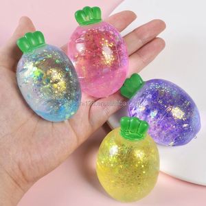 ของเล่นบีบอัดรูปแครอทออโรร่ามอลโทสกลิตเตอร์ น่ารัก สร้างสรรค์ บรรเทาความเครียด บีบแล้วคืนตัวช้า ของเล่นบีบเล่นสำหรับเด็ก - Product Image 2