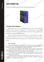 Switch industriel OEM/ODM 8 ports 10/100M non géré à montage sur rail DIN avec 2xSFP IP40 -40~75 ℃   Entrée 12~57Vdc CE FCC pour l'automatisation industrielle