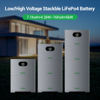Batterie LiFePO4 tout-en-un empilable 7,2 kWh à charge rapide, onduleur 4,2 kW, chargeur solaire MPPT 5000 W, alimentation de secours pour toute la maison