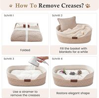 Panier-lit pour chat avec coussin amovible, panier-lit pour chat tissé à la main Stimulicat pour chats de taille moyenne à grande