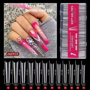 Nouvelles Ongles Press-on Super Longs Effet Goutte d'Eau Style Ballerine – Vente en Gros Direct Usine avec Faux Ongles - Product Image 5