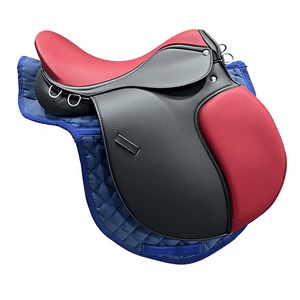 Silla de Montar Inglesa Acolchada Rosa de Calidad Premium, Silla de Salto para Caballo, Silla de Resistencia Más Vendida, Hecha de Cuero con Estructura de Plástico MV-ES 641 - Product Image 1
