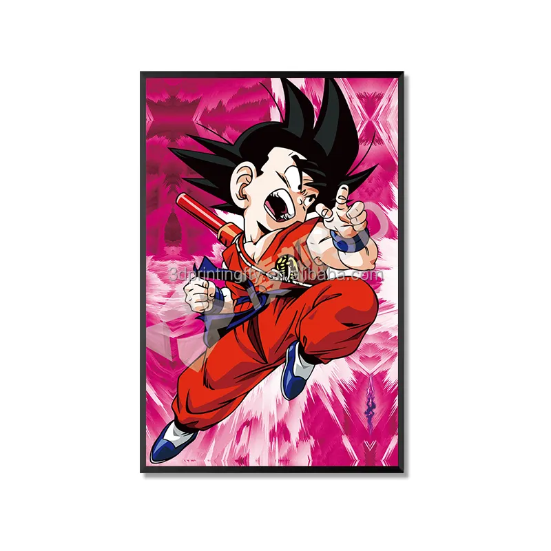 Impressão de pôster de anime lenticular personalizado, imagem 3d de uma peça