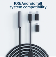Hartes Kabel objektiv 1M Endoskop IP67 Wasserdichter IOS Typ C Micro-USB-Stecker (3 in 1) Inspektions kamera zur Rohr inspektion
