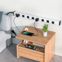 Multiprise industrielle blanche à montage en rack, protection contre les surtensions, multiprise métallique avec interrupteur de réinitialisation pour garage et atelier