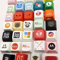 Custom Keyboard Keychain Full Printing Keycap Sublimation Keychain Stress Relieving Toy Mechanical Keyboard Switch Keychain