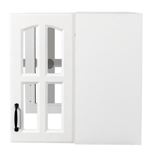 Wall Cabinet Glass Door Display Floating Cabinet With Adjustable <b>Shelves</b> <b>For</b> Bathroom <b>Kitchen</b> Living - Product Image 5