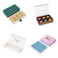 Maßgefertigte Größe & Design Schokoladenverpackungsboxen Mehrere Stile Hochwertige Lebensmittelgeeignete Geschenkboxen für Schokolade, Macarons & Süßigkeiten