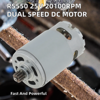 JRX RS550 25V 2100010% RPM Motor DC Brushless Seri Wound Flange Mount Kecepatan Ganda 12 Gigi Bor Listrik/Obeng Rumah Tangga