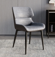 Prix de gros d'usine Chaises confortables en cuir pour restaurant Ensemble de chaises de salle à manger moderne pieds en métal pour meubles de salle à manger