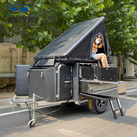 ONLYWE Petite suspension indépendante de haute qualité, frein électrique, remorque de camping extérieur hors route avec cuisine coulissante