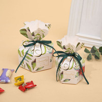 Vase hexagonal islamique personnalisé mariage bonbons chocolat avec ruban perle cadeau faveur petite boîte