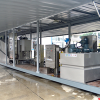 Station de traitement des eaux usées compacte mobile, épaisseur de la boue, machine de déshydratation à vis en boîte conteneur