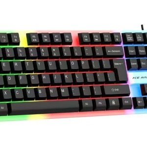 Skyloong Ice Armor BK30 Full Size RGB Backlit Membrane Gaming Keyboard Wired <b>USB</b> <b>Plug</b> and Play 104 Keys - Product Image 1