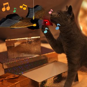 Simulatie Vogel Interactieve Kat Speelgoed Elektrische Hangende Adelaar Vliegende Stok Kras Touw Kitten Huisdier Speelgoed Kat Interactief Speelgoed - Product Image 6