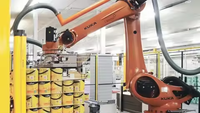 Bras robotisé de palettisation ONA Cobot, robot CNC 6 axes, robot industriel KUKA KR 180 R3200, KUKA KR QUANTEC PA pour la palettisation