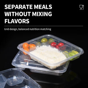 Contenitore per Alimenti Usa e Getta Sureseal per Ristoranti da Asporto, Preparazione Pasti, 5 Scomparti, Scatola Bento in Plastica PP con Coperchio a Prezzo Conveniente - Product Image 2