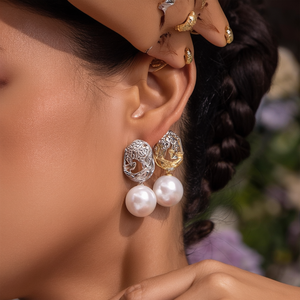 Boucles d'oreilles en perles, acier inoxydable 316L, placage or PVD, bijoux durables et résistants pour femmes, accessoire de mode - Product Image 3