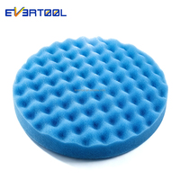 EVERTOOL Tampon de polissage en mousse pour voiture, éponge bleue fine pour un nettoyage efficace, applicateur de finition, tampons de cire de 8 pouces pour l'élimination des marques de tourbillons