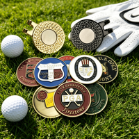 Marcador de Pelotas de Golf de Cuero Personalizado con Metal, Lector de Color Verde, Magnético, Personalizable, al por Mayor