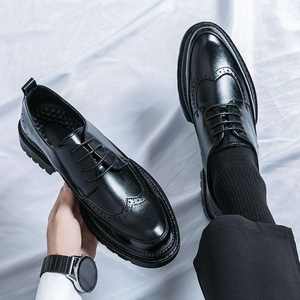 รองเท้าลำลองหนังแท้บุรุษปี 2026 พื้นหนา สวมใส่สบาย กันน้ำ ระบายอากาศได้ดี แบบสวม ปลายแหลม เหมาะสำหรับงานแต่งงาน - Product Image 3