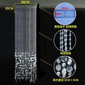 Lussuoso Disco in Acrilico Argento e Oro per Decorazione Sala da Ballo, Palco Matrimoniale, <span class=keywords><strong>Tenda</strong></span> di Perline di Cristallo, Pendente con Paillettes - Product Image 2